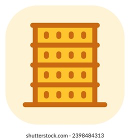 Editable hotel, apartment, office building vector icon. Part of a big icon set family. Perfect for web and app interfaces, presentations, infographics, etc