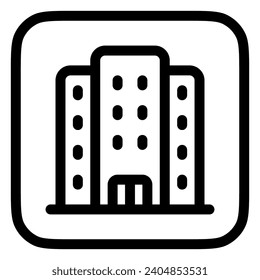 Editable hotel, apartment, office building vector icon. Part of a big icon set family. Perfect for web and app interfaces, presentations, infographics, etc