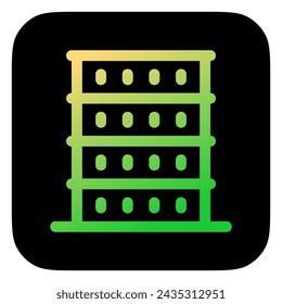 Editable hotel, apartment, office building vector icon. Part of a big icon set family. Perfect for web and app interfaces, presentations, infographics, etc