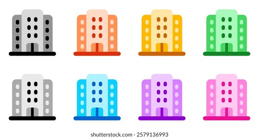 Editable hotel, apartment, office building vector icon. Part of a big icon set family. Perfect for web and app interfaces, presentations, infographics, etc