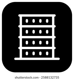 Editable hotel, apartment, office building vector icon. Part of a big icon set family. Perfect for web and app interfaces, presentations, infographics, etc