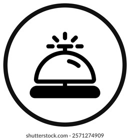 Editable hotel bell, receptionist vector icon. Part of a big icon set family. Perfect for web and app interfaces, presentations, infographics, etc