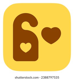 Editable hotel doorhanger vector icon. Wedding, valentine, love, celebration. Part of a big icon set family. Perfect for web and app interfaces, presentations, infographics, etc