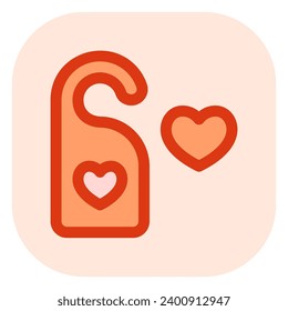 Editable hotel doorhanger vector icon. Wedding, valentine, love, celebration. Part of a big icon set family. Perfect for web and app interfaces, presentations, infographics, etc