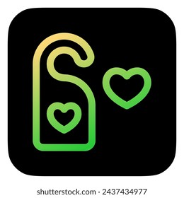 Editable hotel doorhanger vector icon. Wedding, valentine, love, celebration. Part of a big icon set family. Perfect for web and app interfaces, presentations, infographics, etc