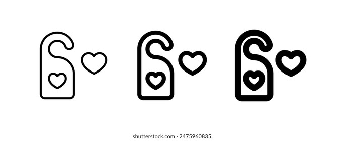 Editable hotel doorhanger vector icon. Wedding, valentine, love, celebration. Part of a big icon set family. Perfect for web and app interfaces, presentations, infographics, etc