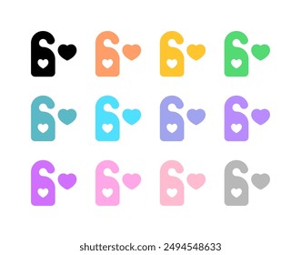 Editable hotel doorhanger vector icon. Wedding, valentine, love, celebration. Part of a big icon set family. Perfect for web and app interfaces, presentations, infographics, etc