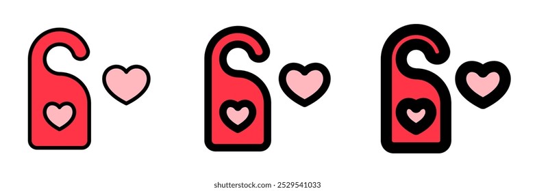 Editable hotel doorhanger vector icon. Wedding, valentine, love, celebration. Part of a big icon set family. Perfect for web and app interfaces, presentations, infographics, etc