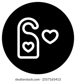 Editable hotel doorhanger vector icon. Wedding, valentine, love, celebration. Part of a big icon set family. Perfect for web and app interfaces, presentations, infographics, etc