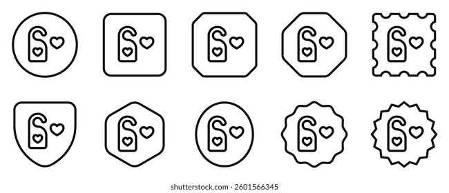 Editable hotel doorhanger vector icon. Wedding, valentine, love, celebration. Part of a big icon set family. Perfect for web and app interfaces, presentations, infographics, etc