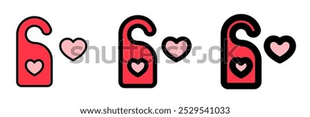 Editable hotel doorhanger vector icon. Wedding, valentine, love, celebration. Part of a big icon set family. Perfect for web and app interfaces, presentations, infographics, etc