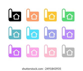 Editable house blueprint vector icon. Property, real estate, construction, mortgage, interiors. Part of a big icon set family. Perfect for web and app interfaces, presentations, infographics, etc