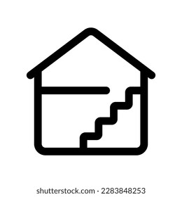 Editable house floor, layout vector icon. Property, real estate, construction, mortgage, interiors. Part of a big icon set family. Perfect for web and app interfaces, presentations, infographics, etc