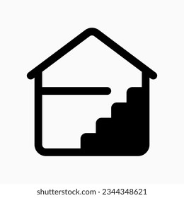 Editable house floor, layout vector icon. Property, real estate, construction, mortgage, interiors. Part of a big icon set family. Perfect for web and app interfaces, presentations, infographics, etc