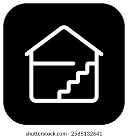 Editable house floor, layout vector icon. Property, real estate, construction, mortgage, interiors. Part of a big icon set family. Perfect for web and app interfaces, presentations, infographics, etc