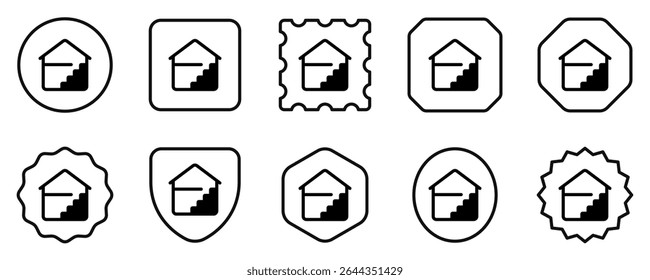 Bearbeitbarer Hausboden, Layout, Vektorsymbol. Immobilien, Immobilien, Bau, Hypothek, Innenausstattung. Teil einer großen Ikone-Set-Familie. Perfekt für Web- und App-Schnittstellen, Präsentationen, Infografiken usw.