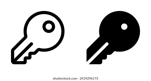 Editable house key vector icon. Property, real estate, construction, mortgage, interiors. Part of a big icon set family. Perfect for web and app interfaces, presentations, infographics, etc