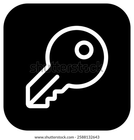 Editable house key vector icon. Property, real estate, construction, mortgage, interiors. Part of a big icon set family. Perfect for web and app interfaces, presentations, infographics, etc