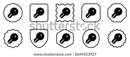 Editable house key vector icon. Property, real estate, construction, mortgage, interiors. Part of a big icon set family. Perfect for web and app interfaces, presentations, infographics, etc