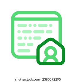 Editable in house programmer, website, coding vector icon. Remote work, job, profession, freelance. Part of a big icon set family. Perfect for web and app interfaces, presentations, infographics, etc