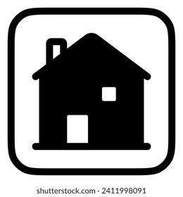 Casa editable, icono del vector de alquiler. Parte de una familia de iconos grandes. Perfecto para interfaces web y de aplicaciones, presentaciones, infografías, etc