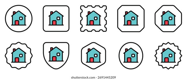 Casa editable, icono de Vector de alquiler. Parte de una gran familia de iconos. Perfecto para interfaces de Web y App, presentaciones, infografías, etc
