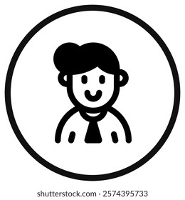 Editable housewife with bun hairstyle avatar vector icon. User, profile, identity, persona. Part of a big icon set family. Perfect for web and app interfaces, presentations, infographics, etc