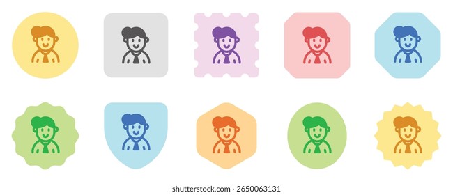 Editável dona de casa com bun penteado avatar vetor ícone. Usuário, perfil, identidade, persona. Parte de uma grande família de conjuntos de ícones. Perfeito para interfaces web e app, apresentações, infográficos, etc