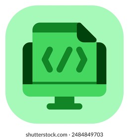 Icono de HTML editable, código, programación, Vector de Sitio web. Parte de una gran familia de iconos. Perfecto para interfaces de Web y App, presentaciones, infografías, etc