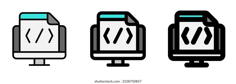 Editable html, code, programming, website vector icon. Part of a big icon set family. Perfect for web and app interfaces, presentations, infographics, etc