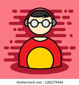 editable human profession, modern concept, full color, simple style