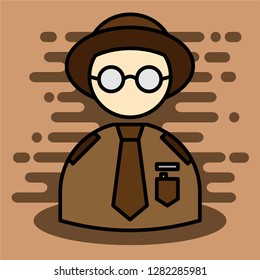 editable human profession, modern concept, full color, simple style