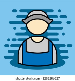 editable human profession, modern concept, full color, simple style
