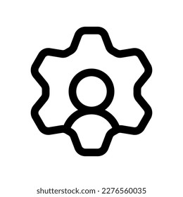 Editable human resource, management, account setting vector icon. Part of a big icon set family. Perfect for web and app interfaces, presentations, infographics, etc