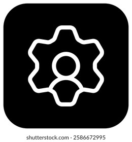 Editable human resource, management, account setting vector icon. Part of a big icon set family. Perfect for web and app interfaces, presentations, infographics, etc