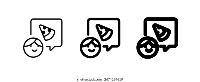 Icono de Vector de hambre editable y ansioso. Parte de una gran familia de iconos. Perfecto para interfaces de Web y App, presentaciones, infografías, etc