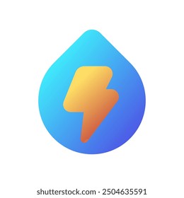 Editable hydro, water, energy, droplet, electricity vector icon. Environment, ecology, eco-friendly. Part of a big icon set family. Perfect for web and app interfaces, presentations, infographics, etc