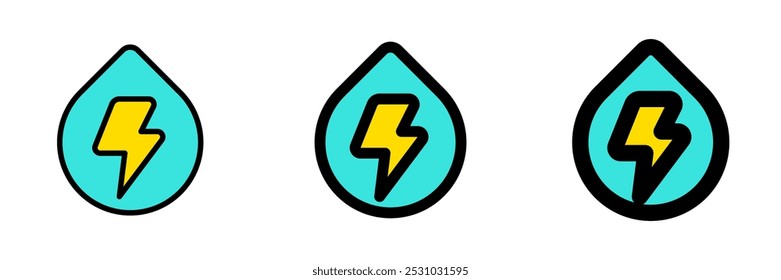 Editable hydro, water, energy, droplet, electricity vector icon. Environment, ecology, eco-friendly. Part of a big icon set family. Perfect for web and app interfaces, presentations, infographics, etc
