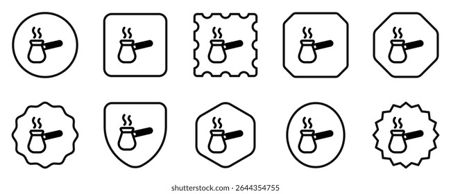 Editable ibrik, turkish coffee pot vector icon. Cafe, coffee shop, restaurant, drink, beverages. Part of a big icon set family. Perfect for web and app interfaces, presentations, infographics, etc