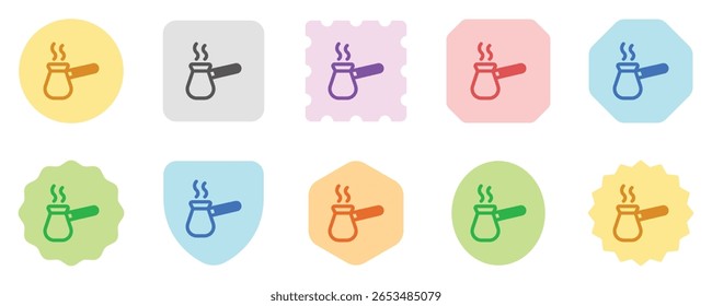 Ibrik editável, ícone do vetor da panela de café turca. Café, cafeteria, restaurante, bebida, bebidas. Parte de uma grande família de conjuntos de ícones. Perfeito para interfaces web e app, apresentações, infográficos, etc