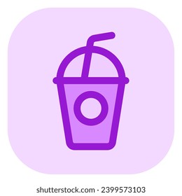 Editable iced coffee vector icon. Cafe, coffee shop, restaurant, drink, beverages. Part of a big icon set family. Perfect for web and app interfaces, presentations, infographics, etc