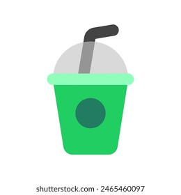 Editable iced coffee vector icon. Cafe, coffee shop, restaurant, drink, beverages. Part of a big icon set family. Perfect for web and app interfaces, presentations, infographics, etc