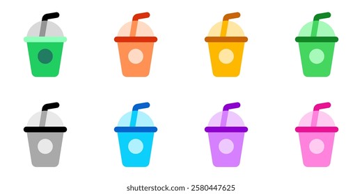 Editable iced coffee vector icon. Cafe, coffee shop, restaurant, drink, beverages. Part of a big icon set family. Perfect for web and app interfaces, presentations, infographics, etc