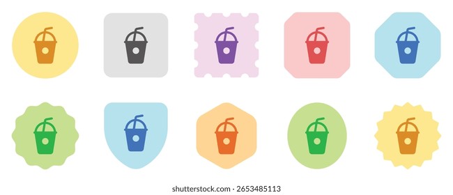 Ícone de vetor de café gelado editável. Café, cafeteria, restaurante, bebida, bebidas. Parte de uma grande família de conjuntos de ícones. Perfeito para interfaces web e app, apresentações, infográficos, etc
