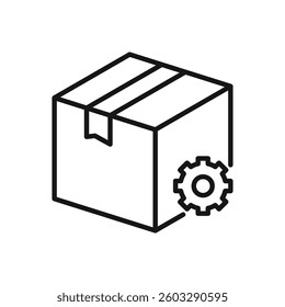 Editable Icon of Adjustment Package Box, Vector illustration isolated on white background. using for Presentation, website or mobile app