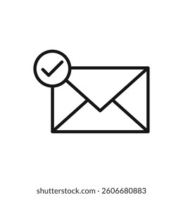 Editable Icon of Approve Message, Vector illustration isolated on white background. using for Presentation, website or mobile app