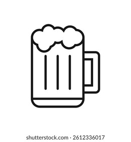 Editable Icon of Beer, Vector illustration isolated on white background. using for Presentation, website or mobile app