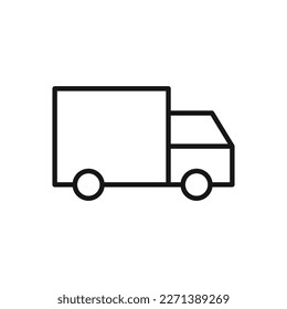 Editable Icon of Box Truck, Vector illustration isolated on white background. using for Presentation, website or mobile app