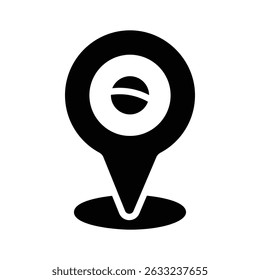 An editable icon of carnival location in glyph