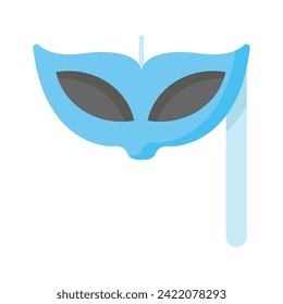An editable icon of carnival mask in trendy style, A beautiful party prop masquerade
